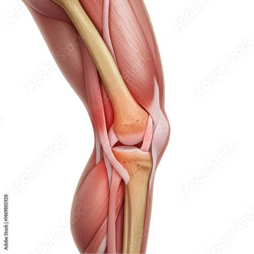 knee pain structure isolated on transparent background