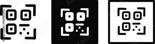 Scan QR code icon.Scan QR code symbol. QR code for payment, fingerprint identification sign, vector illustration symbol,
