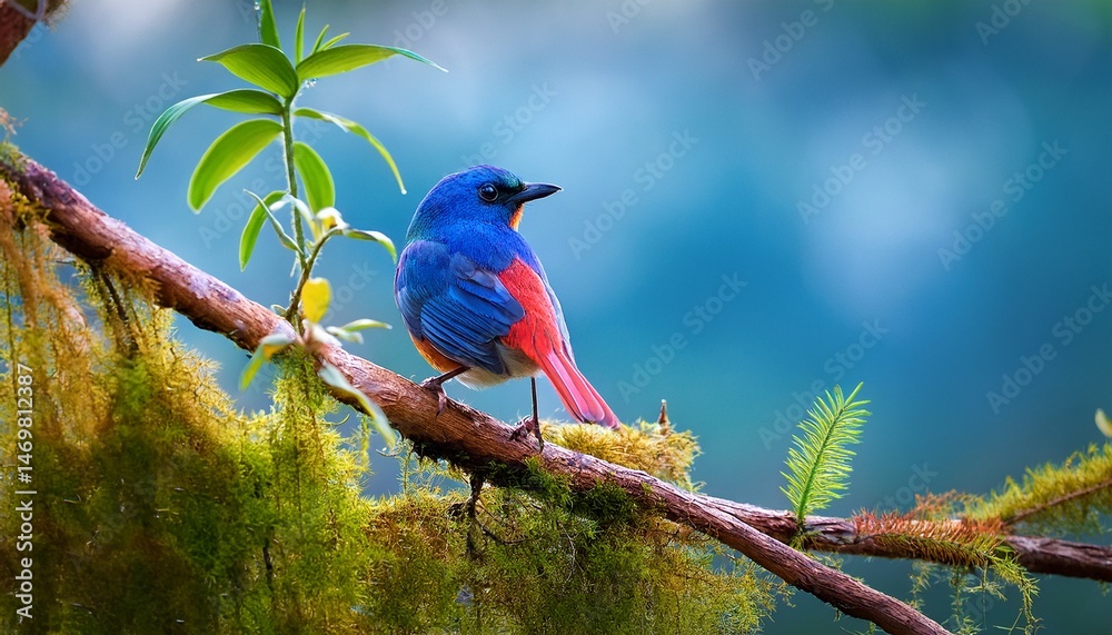 Naklejka premium bird on branch