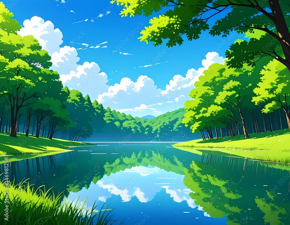 Naklejka premium 新緑