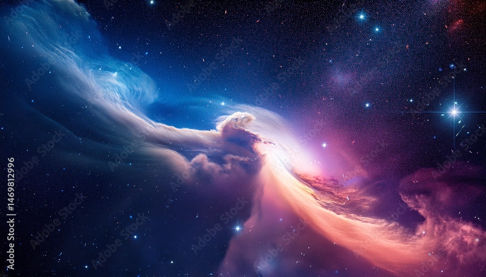 Obraz premium cosmic nebula filament