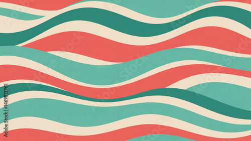 Colorful Wave Pattern Abstract Graphic Design Illustration