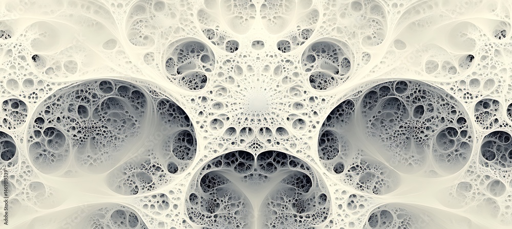 A delicate fractal-inspired geometric pattern with fading edges A delicate fractal-inspired geometric pattern with fading edges
