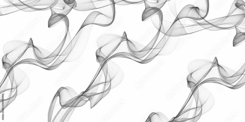 Naklejka premium smoke in white background surrealistic, Abstract grey smoke on white background. Explosion dust isolated on white background. abstract art, movement of smoke fire design. light and shadows.
