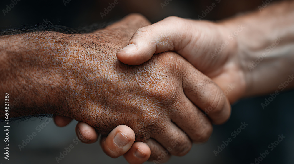 Fototapeta premium Handshake between two people