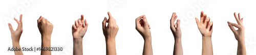 Foto Hand raised with fingers in a fist gesture, signaling strength and position