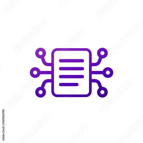 compiling data icon, minimal design