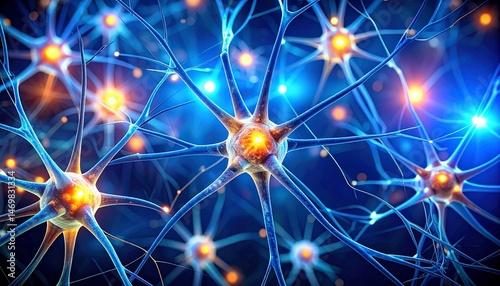 Neurons firing in the brain