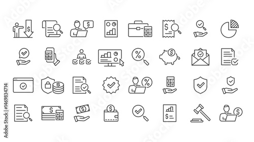 Financial auditing symbols arranged carefully