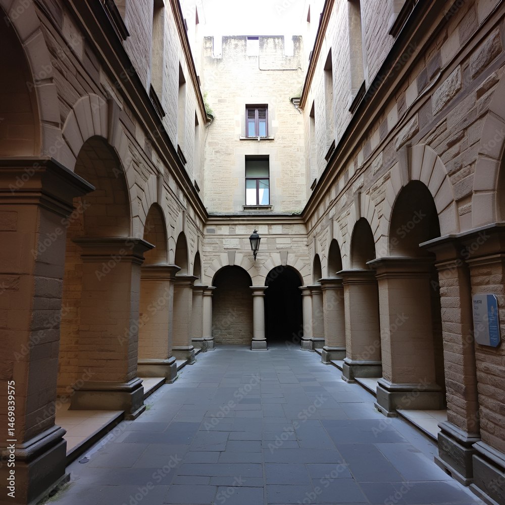 Fototapeta premium Old arcade at the Castle