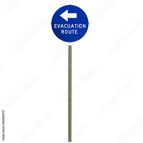 evacuation road sign