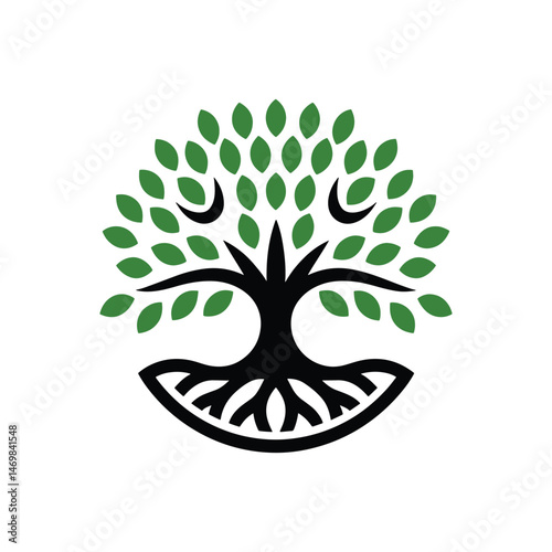 Tree of Life Symbol, Nature, Growth & Harmony, Tree Logo Design Vector