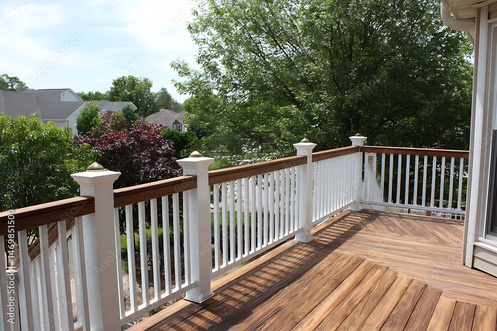 Elegant New Decking Surface in Natural Outdoor Setting Elegant New Decking Surface in Natural Outdoor Setting