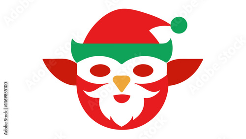 Detailed Christmas mask illustrations in vector style for holiday cards, product packaging, party favors, and creative seasonal merchandising design projects