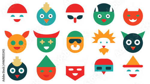 This Christmas vector mask set features stunning festive illustrations crafted for use in winter-themed print materials, social media posts, and event flyers.