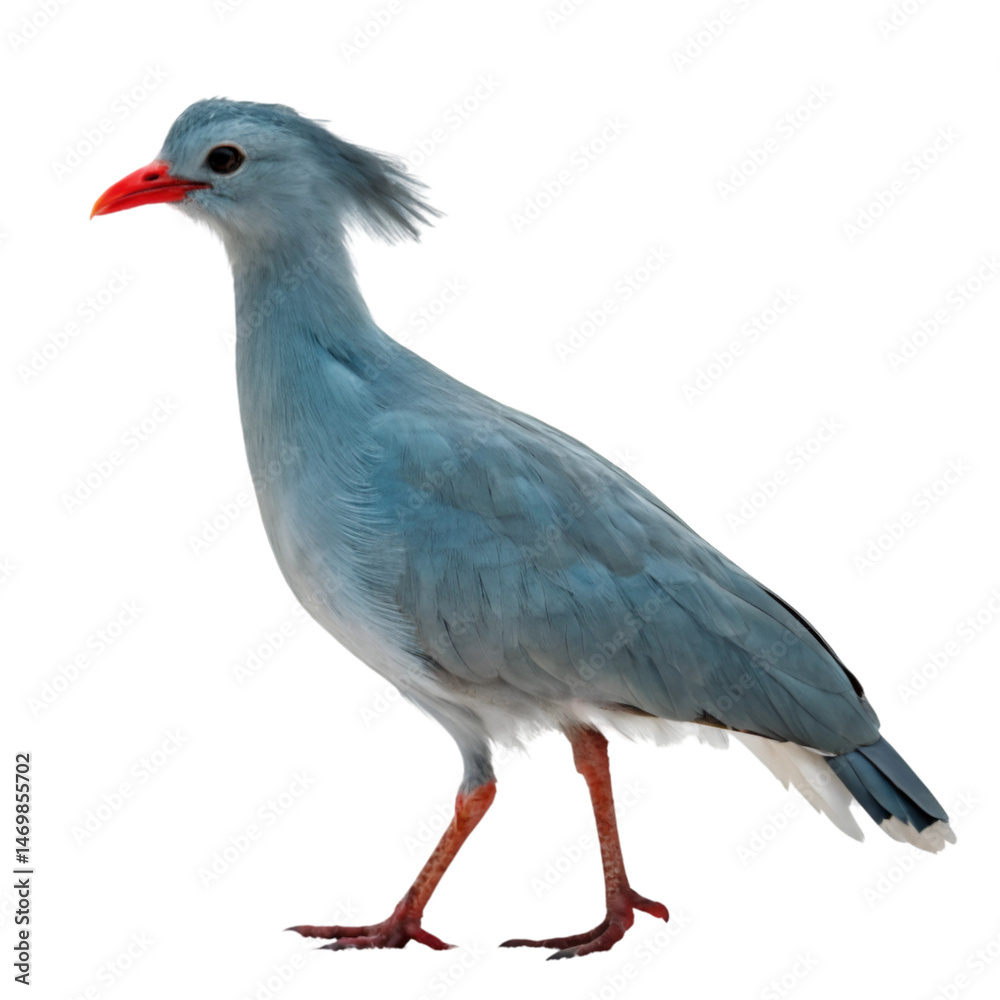 Fototapeta premium Kagu bird isolated on transparent background