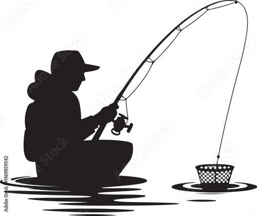 Fisherman Casting Line Silhouette

Fish Caught Mid-Jump Vector Scene

Fishing Boat Adventure Silhouette

Spearfishing in Action Silhouette

Calm Lake Fish Hunt Vector Design