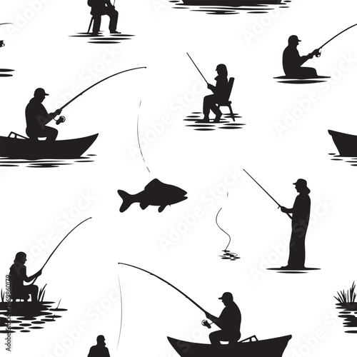 Fisherman Casting Line Silhouette

Fish Caught Mid-Jump Vector Scene

Fishing Boat Adventure Silhouette

Spearfishing in Action Silhouette

Calm Lake Fish Hunt Vector Design