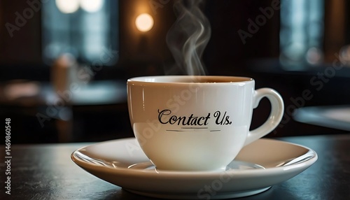 
Steaming Coffee Cup with 