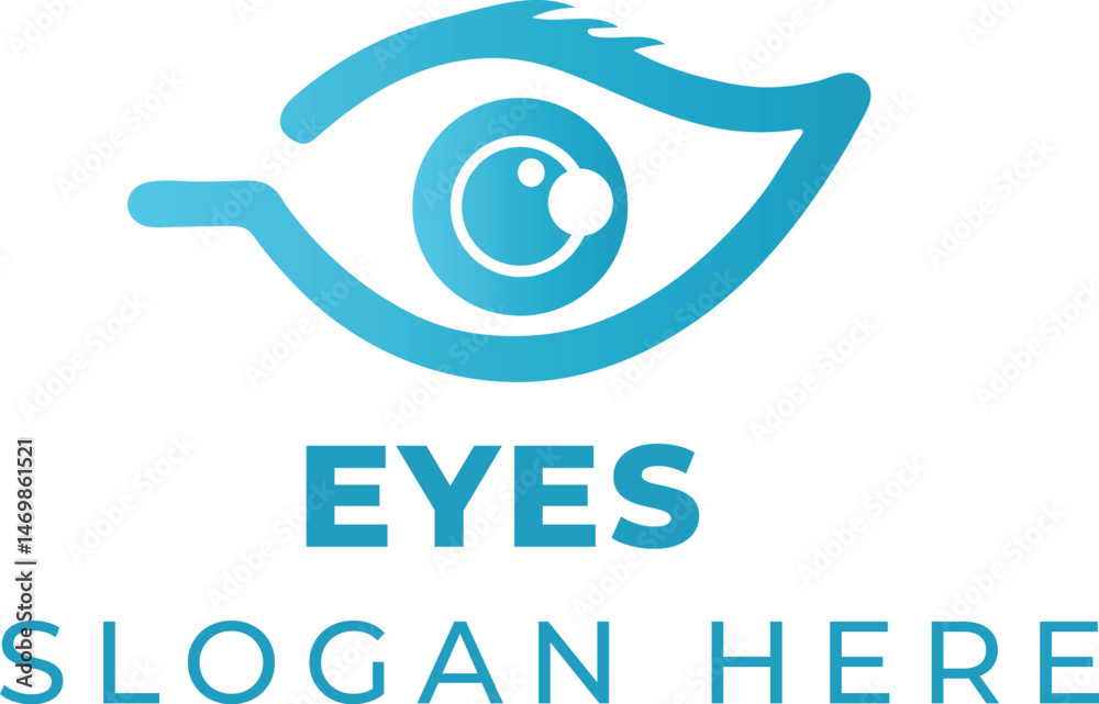 Fototapeta premium Hyper-Realistic Eye Vector with Vibrant Blue-Green Hands on White Background