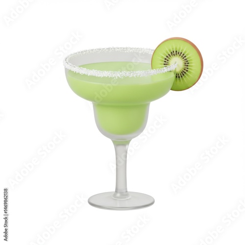 Wallpaper Mural Light Green Creamy Kiwi Cocktail in Margarita Glass Torontodigital.ca