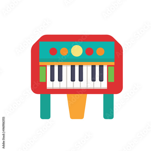 red and white piano