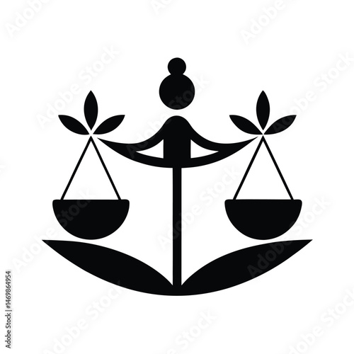 Minimalist Wellness Balance Vector Illustration