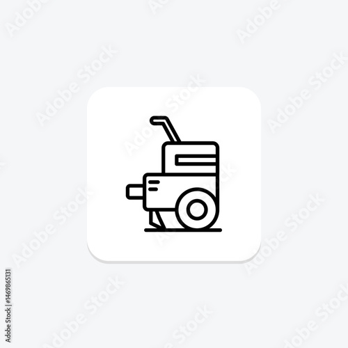 Cultivator Machine, vector, pixel perfect, illustrator file