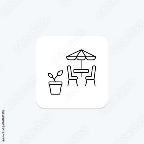 Blooming Terrace, vector, pixel perfect, illustrator file