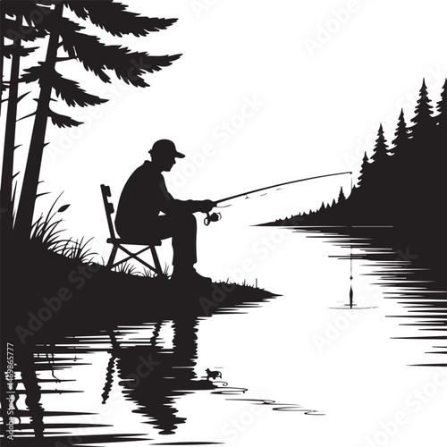 Fisherman Casting Line Silhouette

Fish Caught Mid-Jump Vector Scene

Fishing Boat Adventure Silhouette

Spearfishing in Action Silhouette

Calm Lake Fish Hunt Vector Design