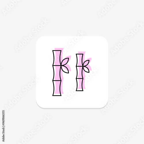 Sugarcane Rows, vector, pixel perfect, illustrator file