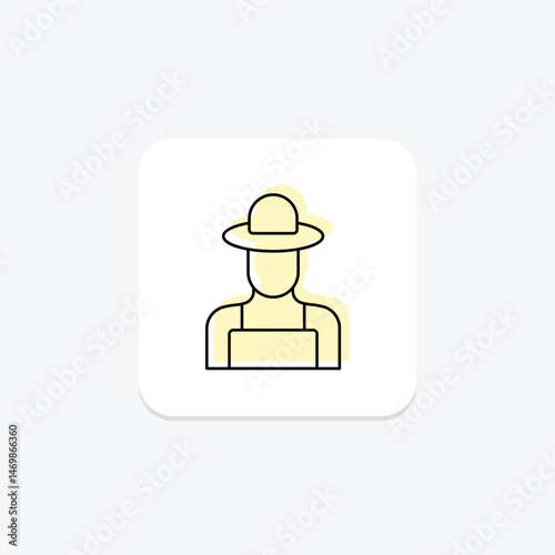 Village Farmer, vector, pixel perfect, illustrator file