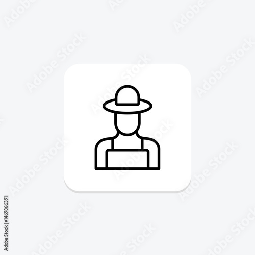 Village Farmer, vector, pixel perfect, illustrator file