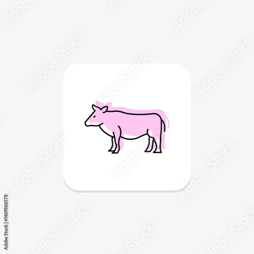 Cattle Beside Field, vector, pixel perfect, illustrator file