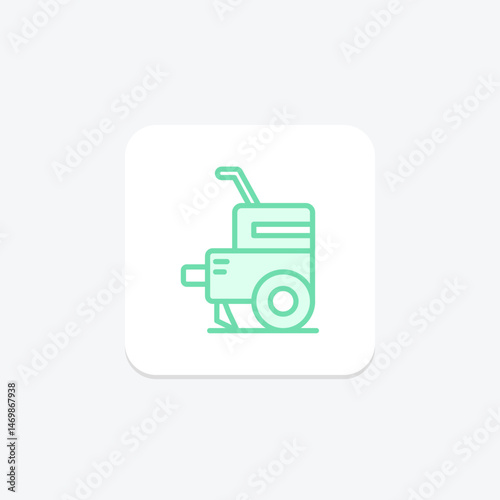 Cultivator Machine, vector, pixel perfect, illustrator file