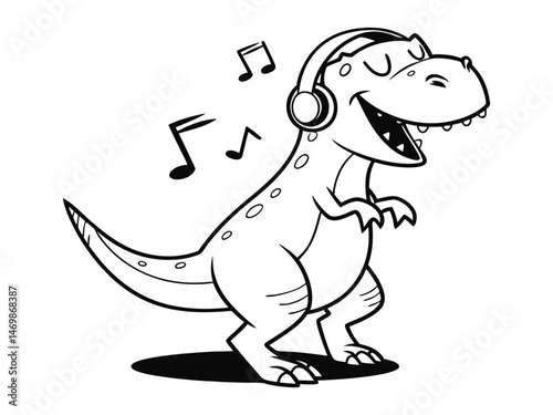 A T Rex Tyrannosaurus dinosaur cartoon character
