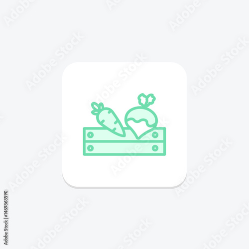 Vegetable Bed, vector, pixel perfect, illustrator file