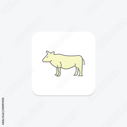 Cattle Beside Field, vector, pixel perfect, illustrator file