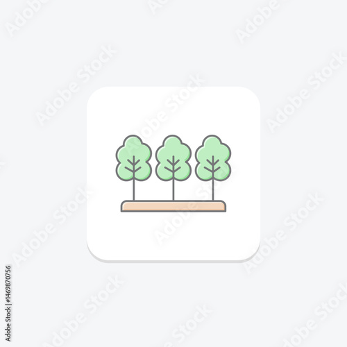 Nature Rows, vector, pixel perfect, illustrator file
