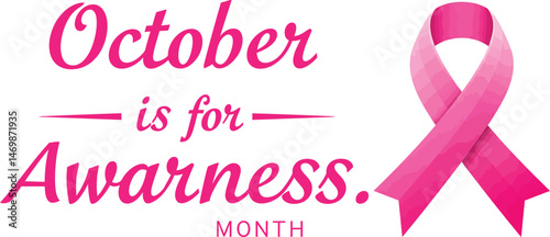 Elegant October Awareness Month Lettering