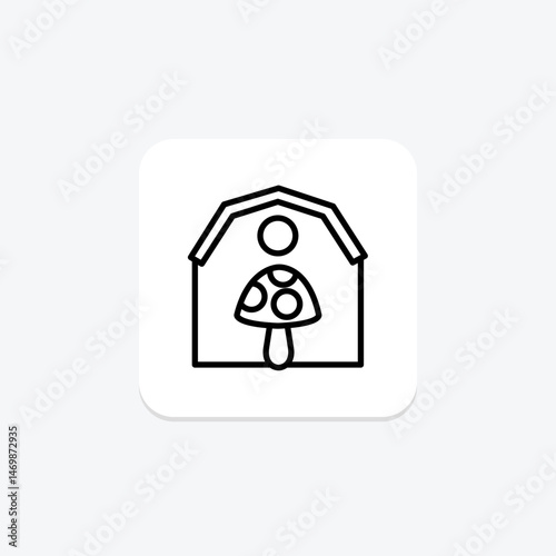 Mushroom Barn, vector, pixel perfect, illustrator file