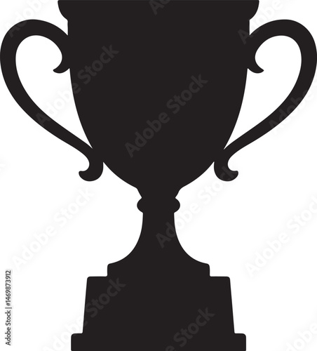 Champion Trophy Silhouette Achievement Icon