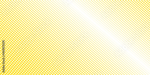 Yellow halftone pattern. Retro comic gradient background. Bright orange pixelated dotted texture overlay. dots vector ilustration