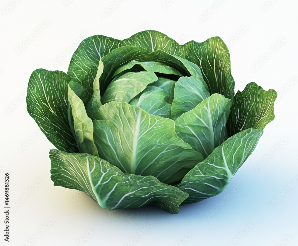 Obraz premium Fresh green cabbage