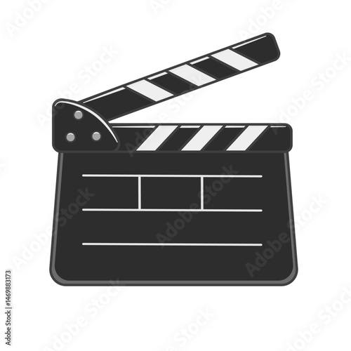 vector illustration of clapperboard or slate board