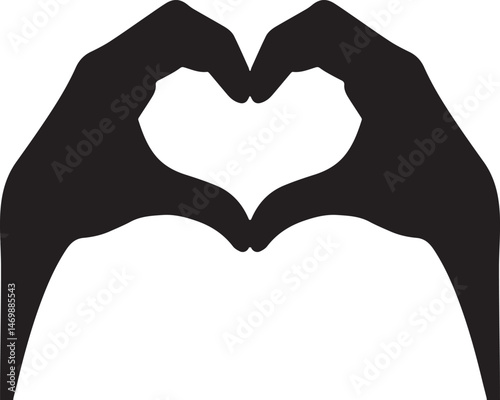 Heart Hands Silhouette