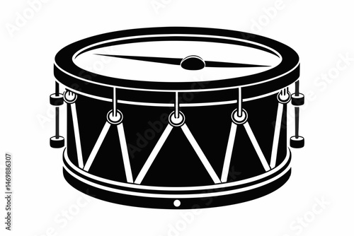 drum sihouette black vector