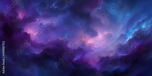 romantic cosmic galaxy scene with a starry sky, deep and rich hues, swirling galaxies, and vibrant nebulas