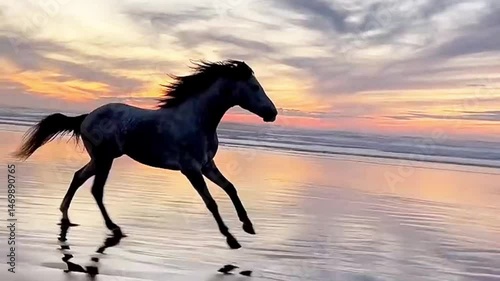 horse on the beach