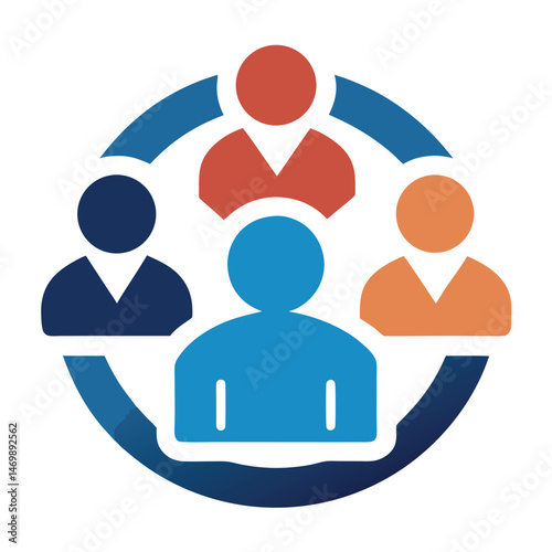 Community Skills Solid Icon Vector Illustration